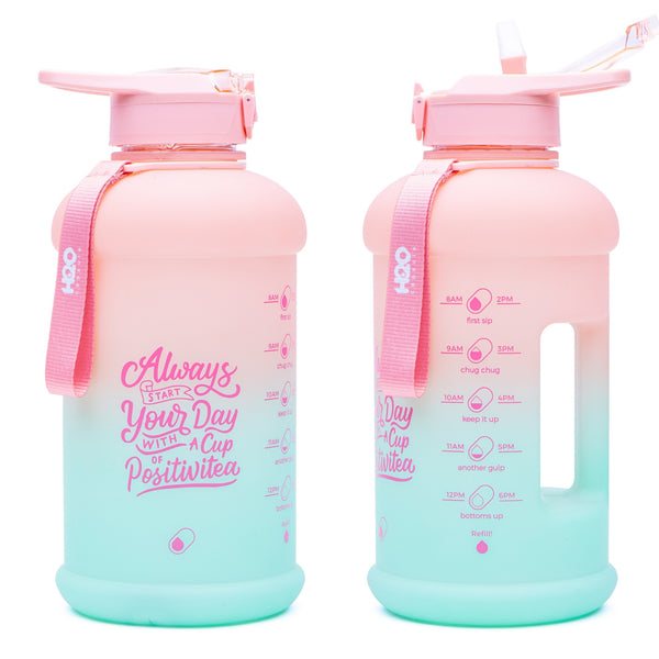 linqin Pink Roses Girls Running Water Bottle for Women Men Water